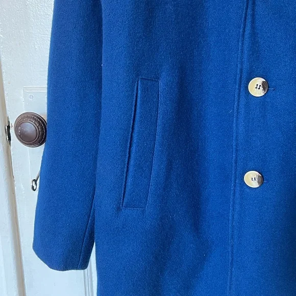 American Apparel Blue Wool Coat - Picture 7 of 11